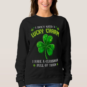 Sudadera Aula Llena De Encanto Afortunado Día De San Patric