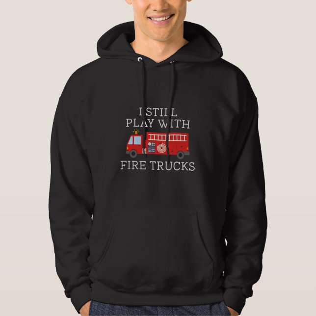 Sudadera Aún juego con camiones de bomberos (Anverso)