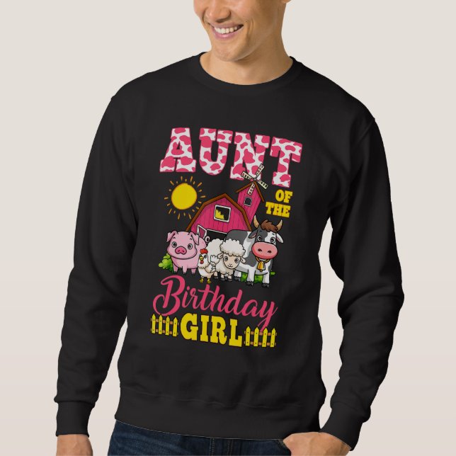 Sudadera Aunt Birthday Animals Chica coincidente Cumpleaños (Anverso)