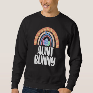 Sudadera Aunt Bunny Easter Rainbow Love Funny Women Easter