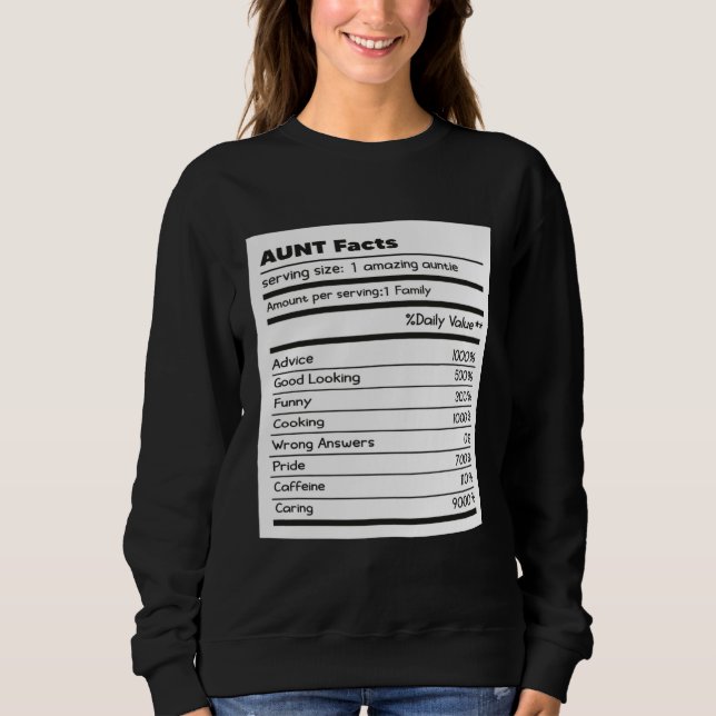 Sudadera Aunt Facts Mother s Day Aunties  family matching (Anverso)