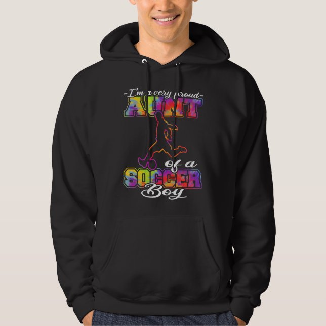 Sudadera Aunt of a Soccer Boy Soccer Player Soccer Aunt (Anverso)
