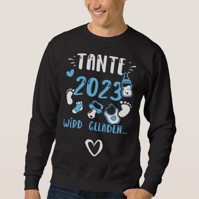 Sudadera Aunt Tante 2023 Wird Geladen   Baby Boy Sayings (Anverso)