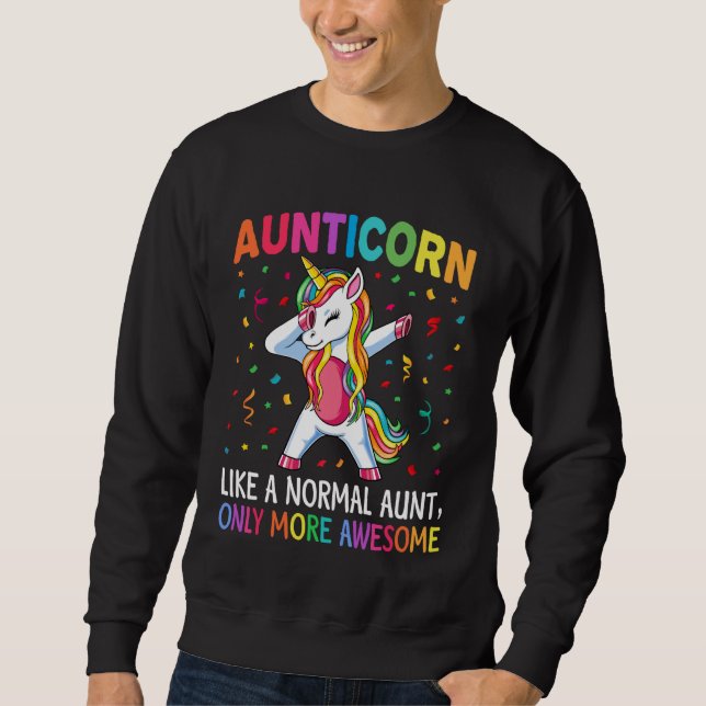 Sudadera Aunticorn Like an Aunt Only Awesome Dabbing Unicor (Anverso)