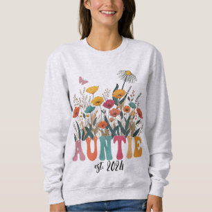 Sudadera Auntie Sweatshirt, Custom, Promoted to Aunt 