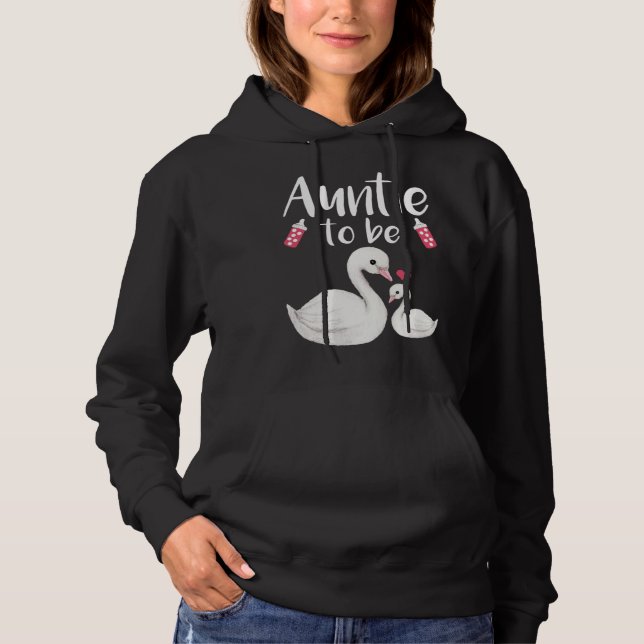 Sudadera Auntie To Be Swan Baby Shower For Girl (Anverso)