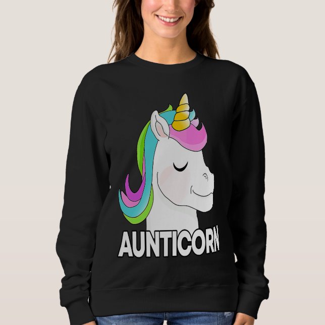 Sudadera Aunts, funny unicorn, aunt family, aunt (Anverso)