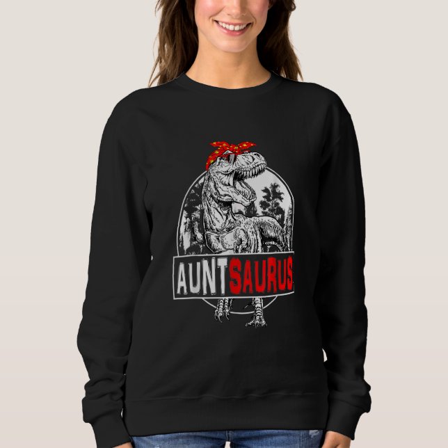 Sudadera Auntsaurus Rex Dinosaur Tunt Saurus Family Matchin (Anverso)