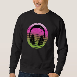 Sudadera Auriculares antiguos Rap musical Rap de música Hip