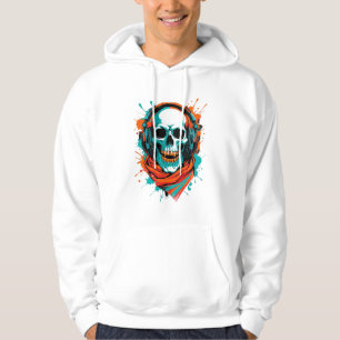 Sudadera Auriculares con DJ de cráneo - Tee de música de ar