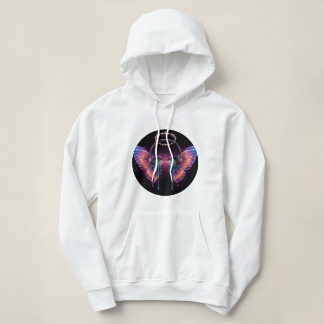 Sudadera Auriculares con mariposa de ensueño Hoodie ✨ 🎧 (Diseño del anverso)