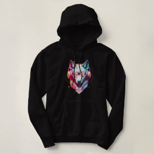 Sudadera Auriculares Neon Cyber Wolf Y2K