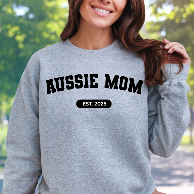 Sudadera AUSSIE MOM Personalizado de Mamá de perro Año de n (Subido por el creador)
