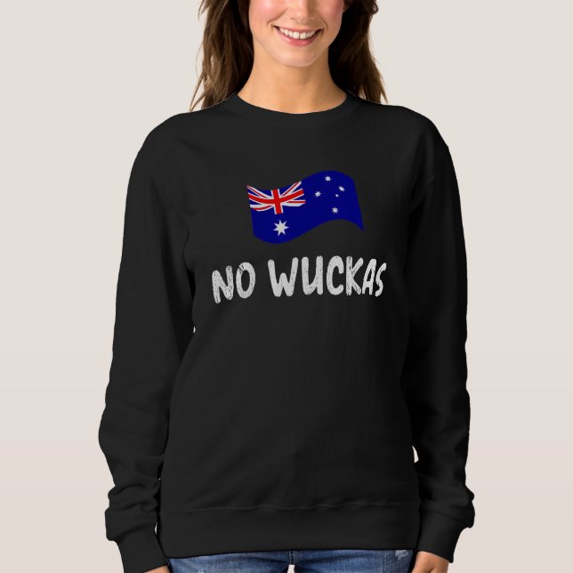 Sudadera Aussie no wuckas lingo worries none Australia (Anverso)