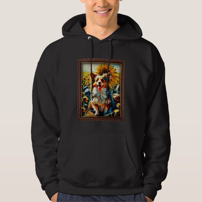 Sudadera Aussiepom Painting Sunflower Flower Mom Women Flor (Anverso)