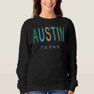 Sudadera AUSTIN TEXAS Naranja azul verde y amarillo TX 1