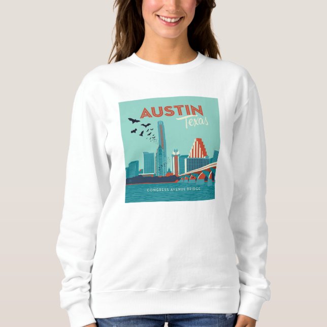 Sudadera Austin, Texas | Puente de la Avenida del Congreso (Anverso)