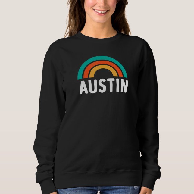 Sudadera AUSTIN TX With Rainbow 1 (Anverso)