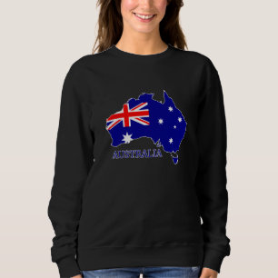 Sudadera Australia Bandera de Australia Mapa Viaje
