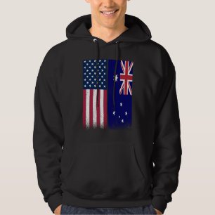 Sudadera Australia Banderas australianas estadounidenses Or