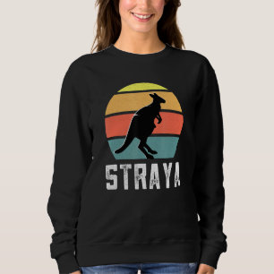 Sudadera Australia Cita divertida Retro Straya Kangaroo Vin