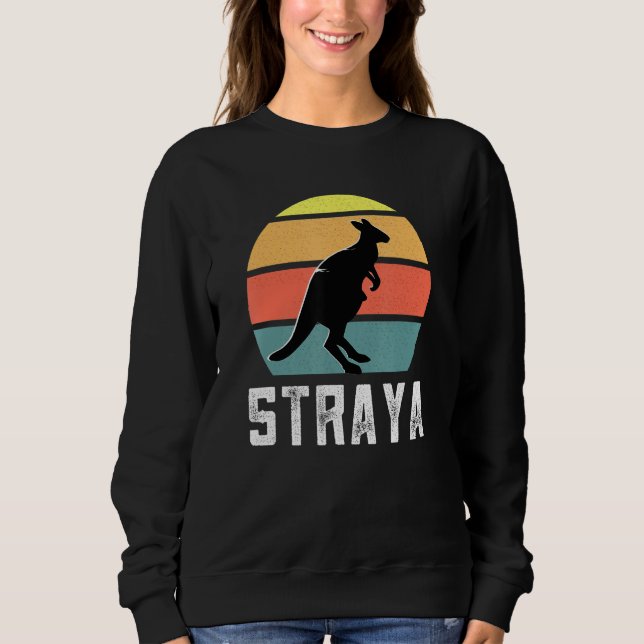 Sudadera Australia Cita divertida Retro Straya Kangaroo Vin (Anverso)