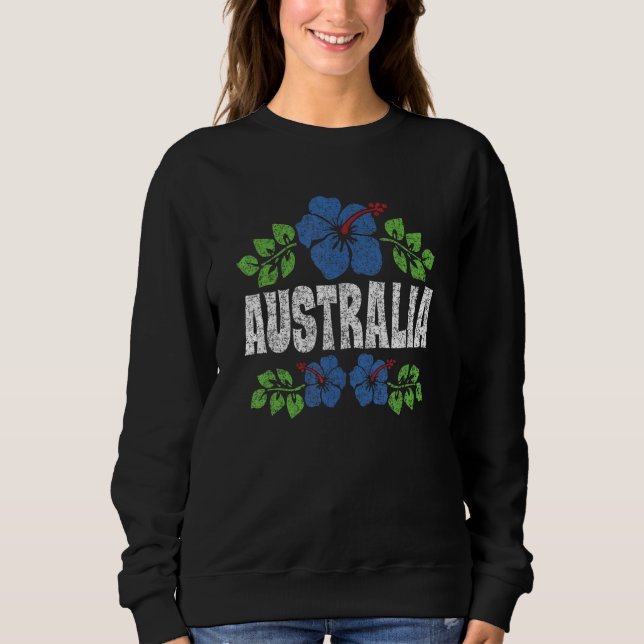 Sudadera Australia Flowers Distressed Color Print (Anverso)
