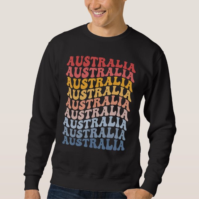 Sudadera Australia Groovy Retro Australian (Anverso)