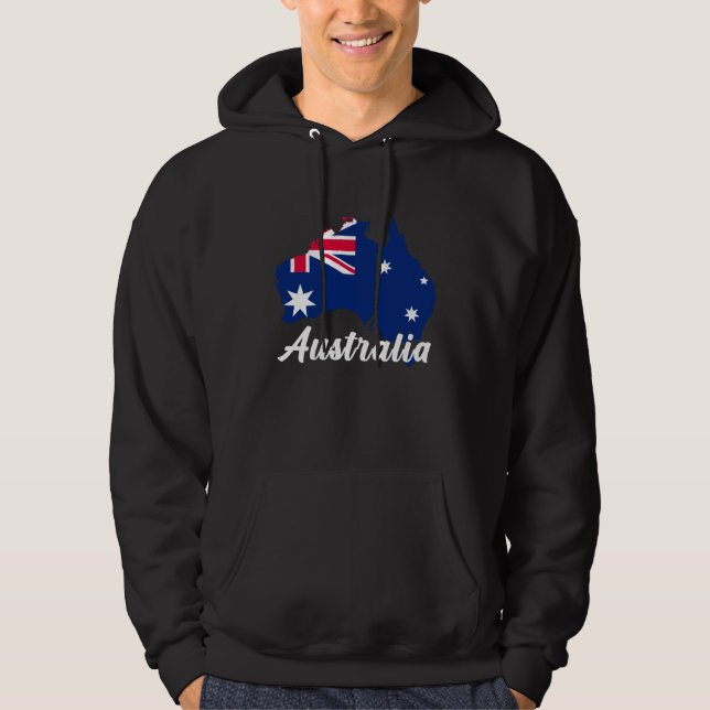 Sudadera Australia In My DNA Pride Flag and Map Men Women K (Anverso)