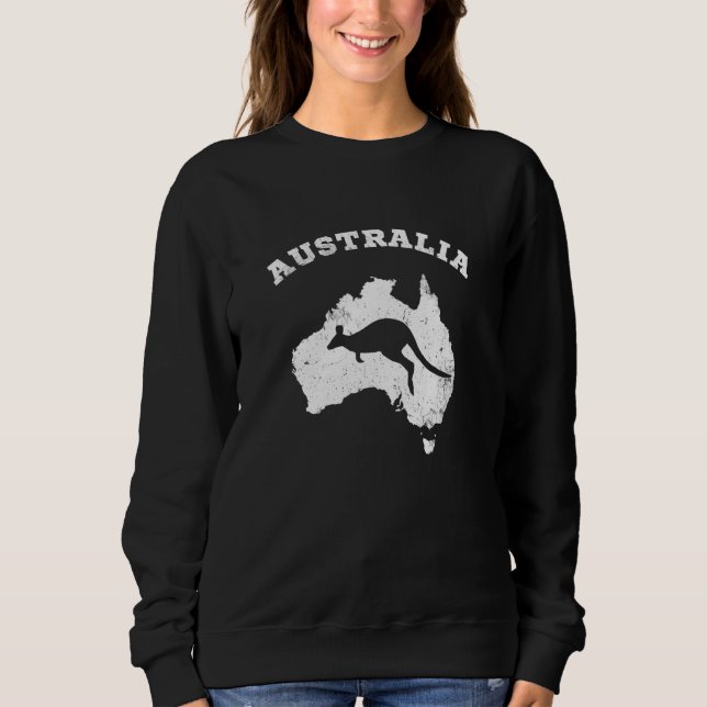 Sudadera Australia Kangaroo Patriotic Symbol Vintage (Anverso)