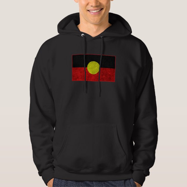 Sudadera Australian Aboriginal Distressed Flag Aborigines (Anverso)