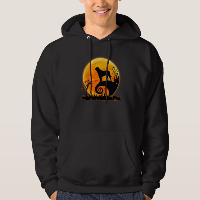 Sudadera Australian Shepherd Dog And Moon  Halloween Costum (Anverso)