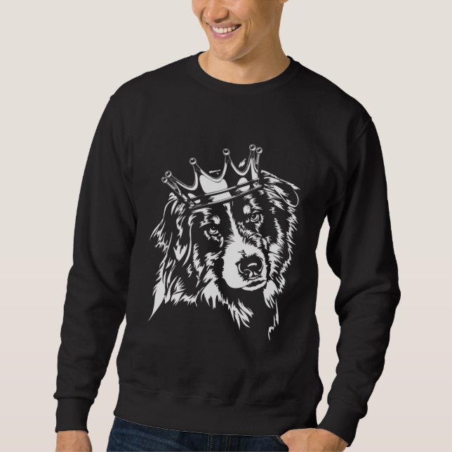 Sudadera Australian Shepherd with crown herder dog mom (Anverso)