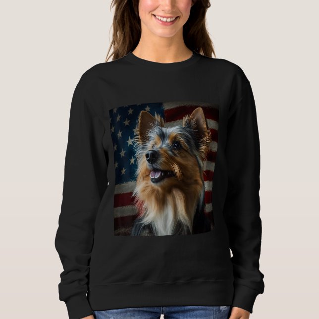 Sudadera Australian Terrier 4th of July  Australian Terrier (Anverso)