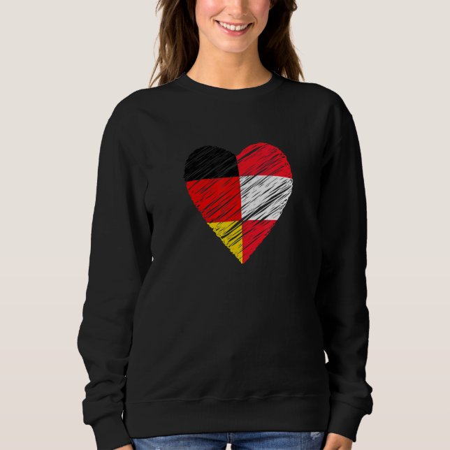 Sudadera Austria Alemania Corazón Bandera Alemana Bandera A (Anverso)