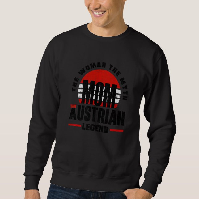 Sudadera Austria Austriaco Bandera de Austria Madre   (Anverso)
