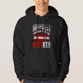 Sudadera Austria Austriaco Bandera de Austria Más feliz cua