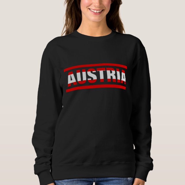 Sudadera Austria Flag Lettering It is in my DNA  for Austri (Anverso)