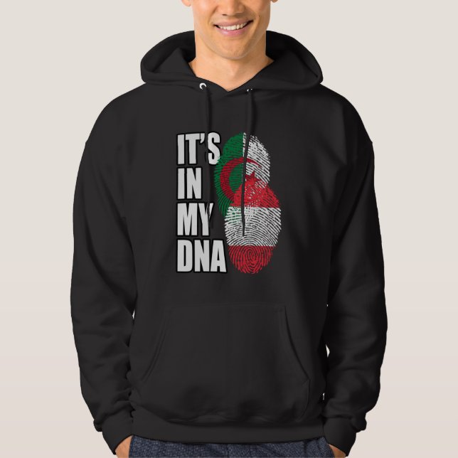 Sudadera Austrian And Algerian Mix DNA Flag Heritage (Anverso)