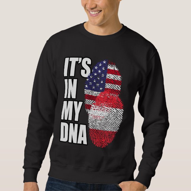 Sudadera Austrian And American Mix DNA Flag Heritage (Anverso)