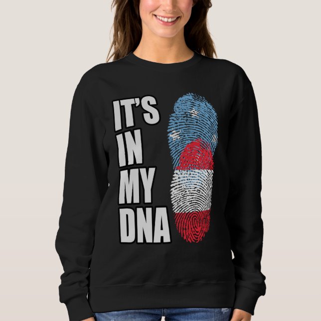 Sudadera Austrian And Micronesian Mix DNA Heritage Flag (Anverso)