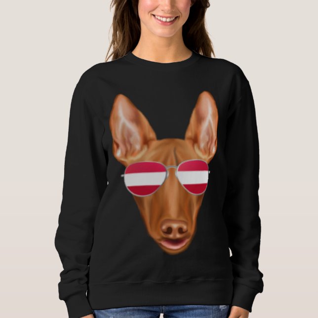 Sudadera Austrian Flag Pharaoh Hound Dog Austria Pocket (Anverso)