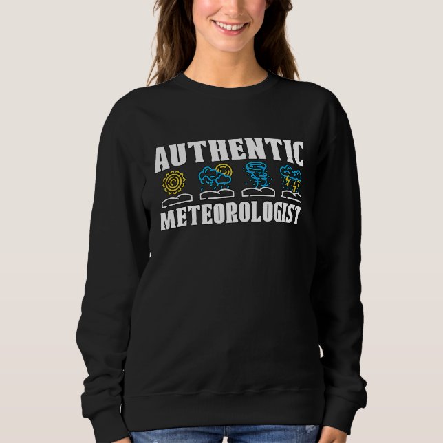 Sudadera Authentic Meteorologist Weather Science Forecast M (Anverso)