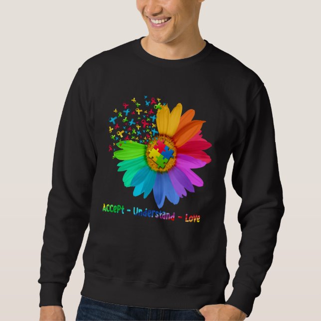 Sudadera Autism Awareness  Accept Understand Love Autism Mo (Anverso)