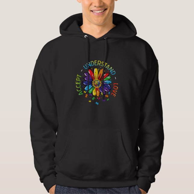 Sudadera Autism Awareness Accept Understand Love Rainbow AS (Anverso)