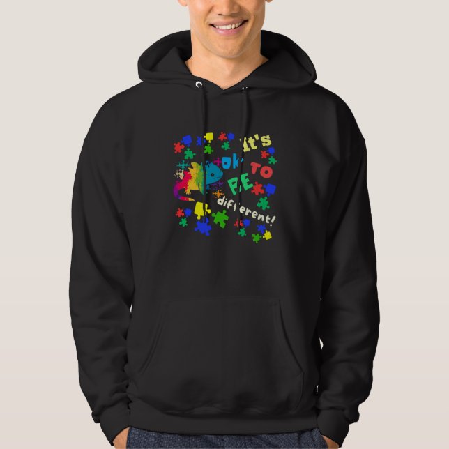 Sudadera Autism Awareness Acceptance Axolotl Ok To Be Diffe (Anverso)