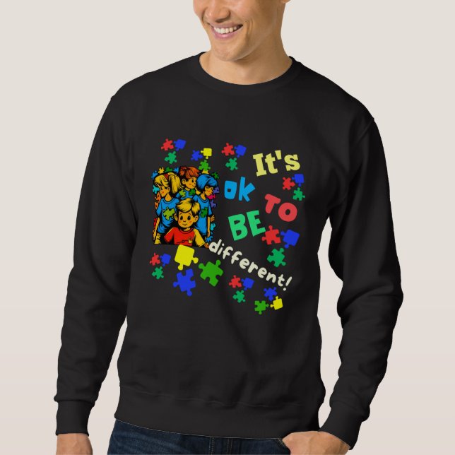 Sudadera Autism Awareness Acceptance Children Ok To Be Diff (Anverso)