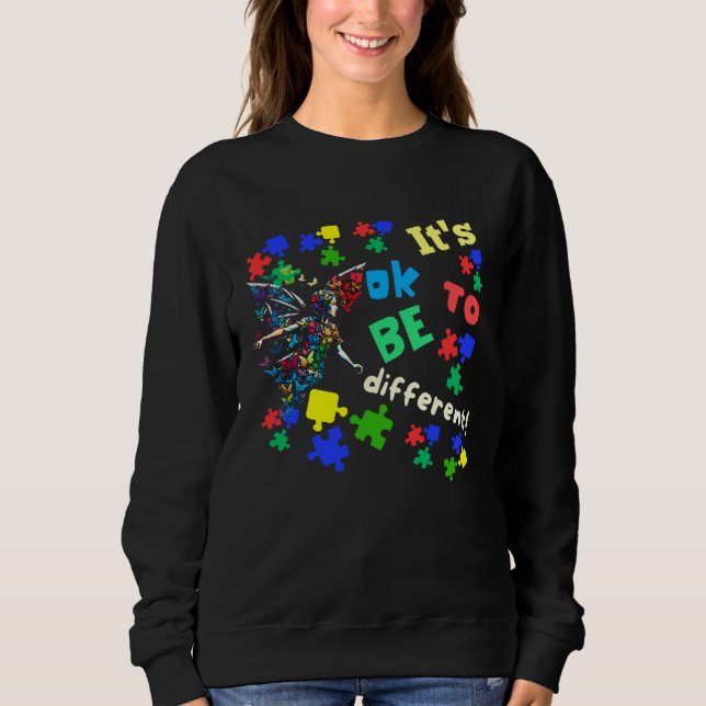 Sudadera Autism Awareness Acceptance Fairy Its Ok To Be Dif (Anverso)
