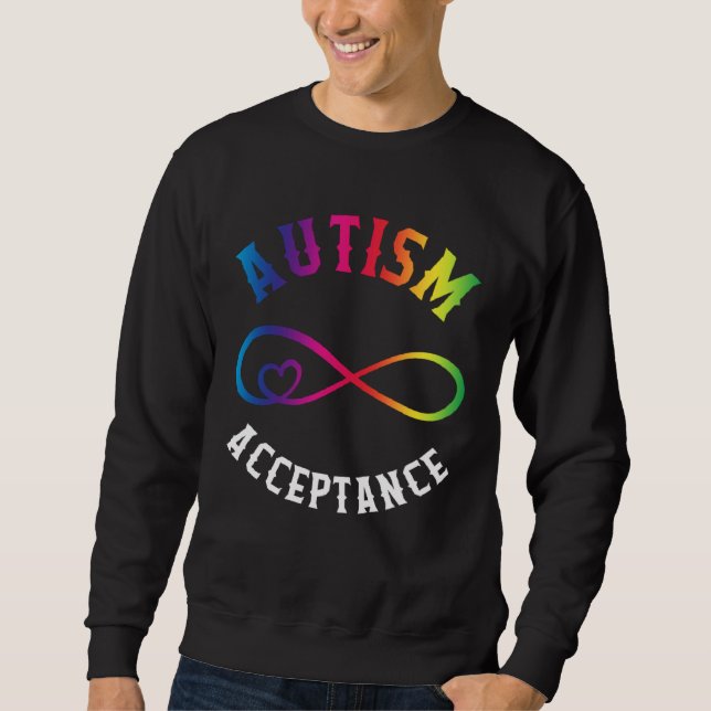 Sudadera Autism Awareness Acceptance Red Instead Puzzle mom (Anverso)