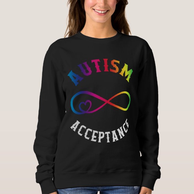 Sudadera Autism Awareness Acceptance Red Instead Puzzle mom (Anverso)